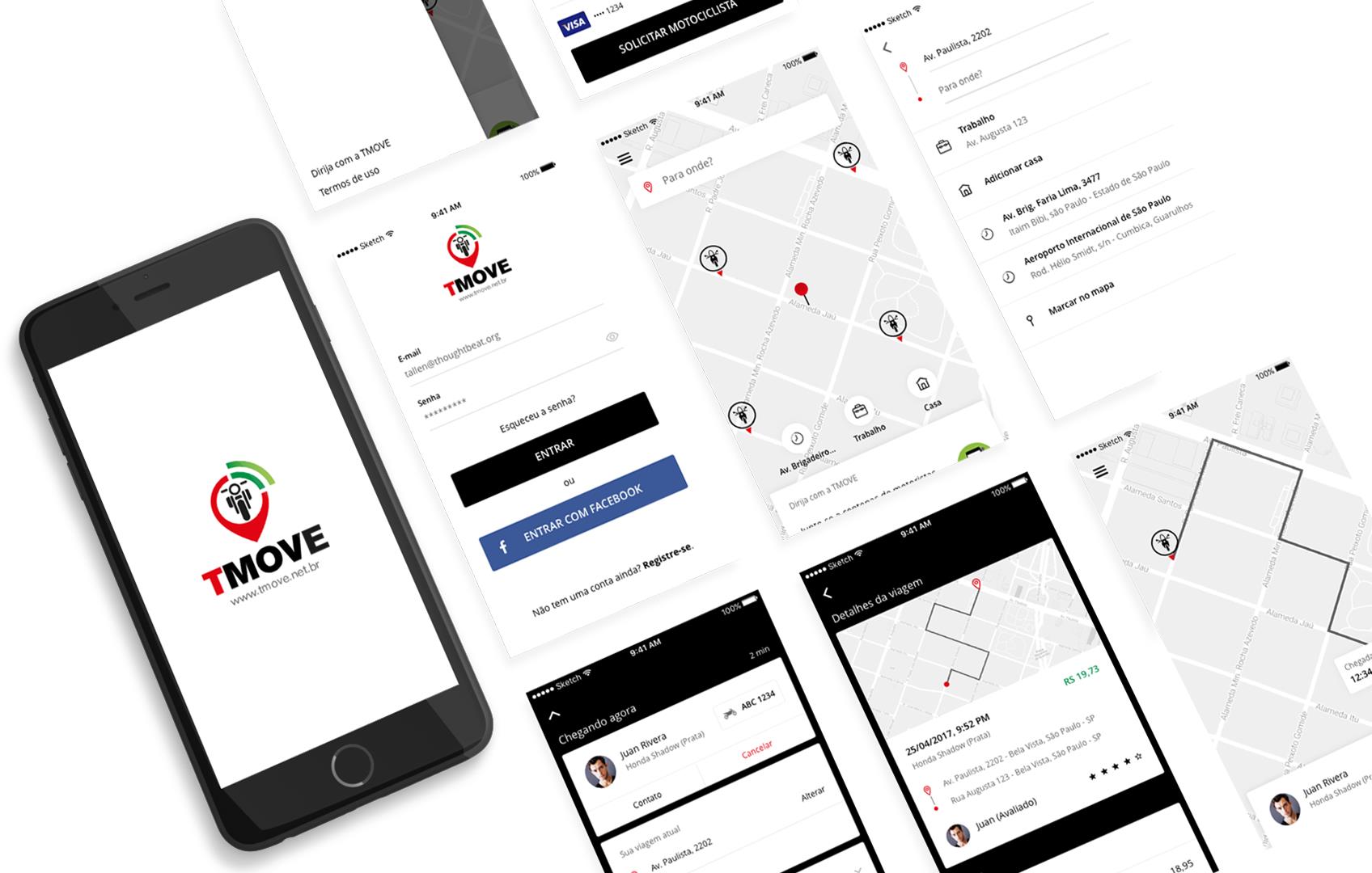 O TMove é um ótimo exemplo de como o desenvolvimento de aplicativo é encarado aqui na Megaleios. O projeto do app de transporte é 100% exclusivo e conta com ótimas funcionalidades e layout moderno. 