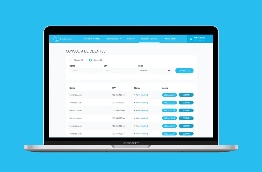 Doc Concierge — tela 1