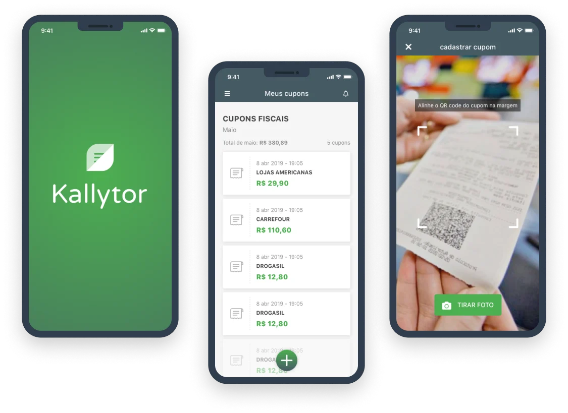 Telas do projeto Kallytor